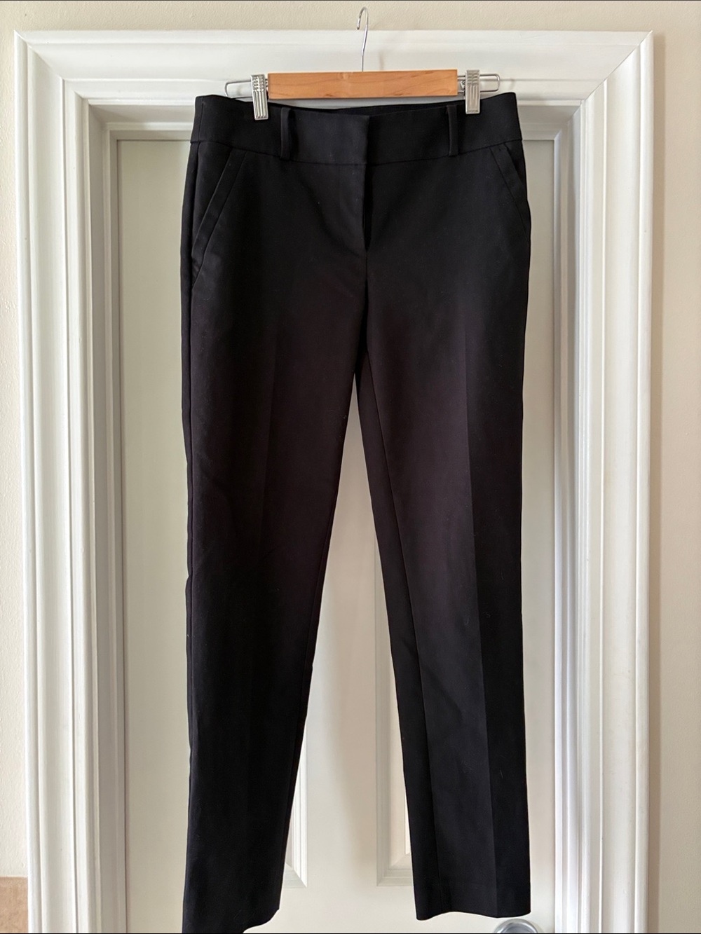 Ann Taylor Loft Black Slim Straight Dress Trousers